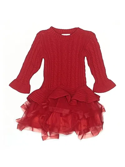 Pre-owned Iris & Ivy Kids' Pullover Sweater In Red