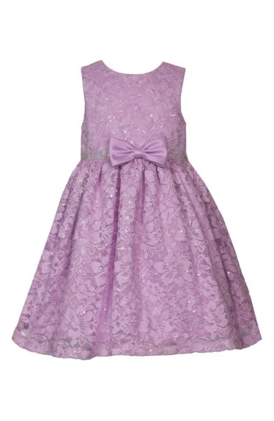 Iris & Ivy Babies'  Sequin Lace Party Dress In Lavender