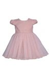 Iris & Ivy Floral Jacquard Party Dress In Blush