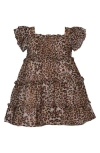Iris & Ivy Smocked Leopard Print Tiered Dress In Multi