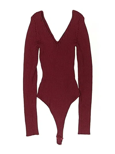 Pre-owned Iris Bodysuit In Burgundy