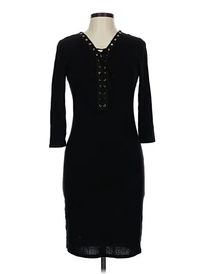 Pre-owned Iris Casual Dress In Black