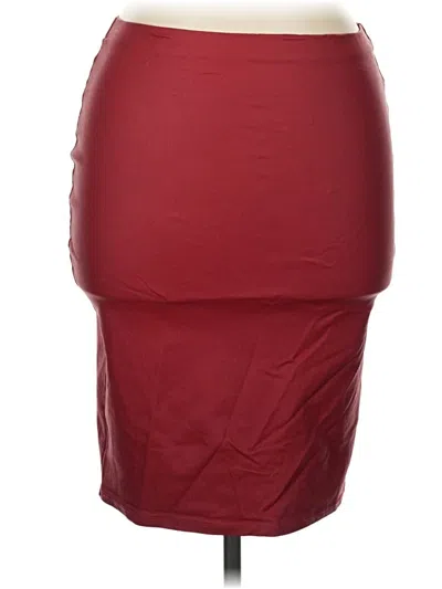 Pre-owned Iris Casual Skirt In Burgundy