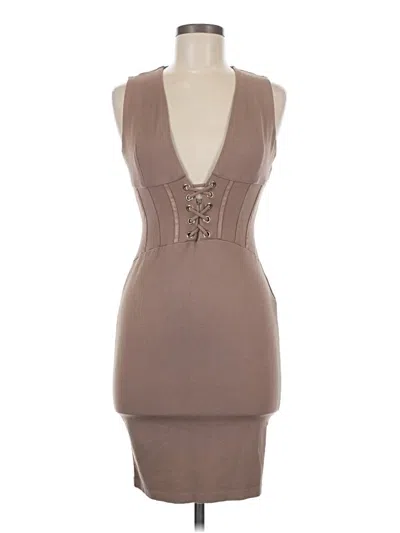 Pre-owned Iris Cocktail Dress In Brown