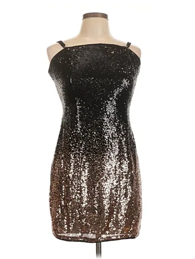 Pre-owned Iris Cocktail Dress In Brown