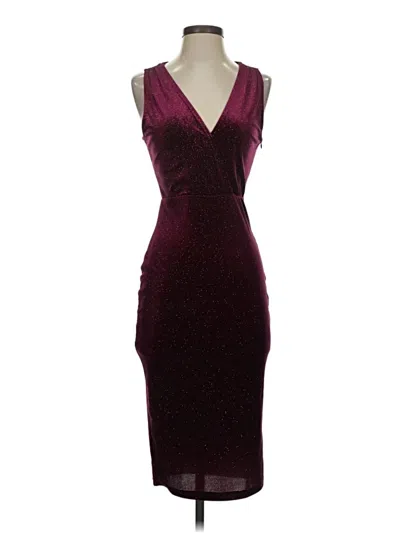 Pre-owned Iris Cocktail Dress In Burgundy