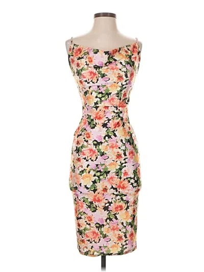 Pre-owned Iris Cocktail Dress In Orange