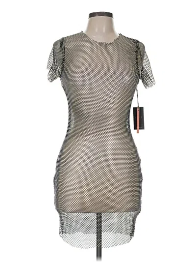 Pre-owned Iris Cocktail Dress In Silver