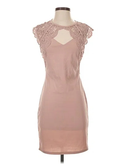 Pre-owned Iris Cocktail Dress In Tan