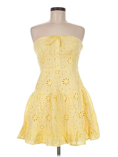 Pre-owned Iris Cocktail Dress In Yellow