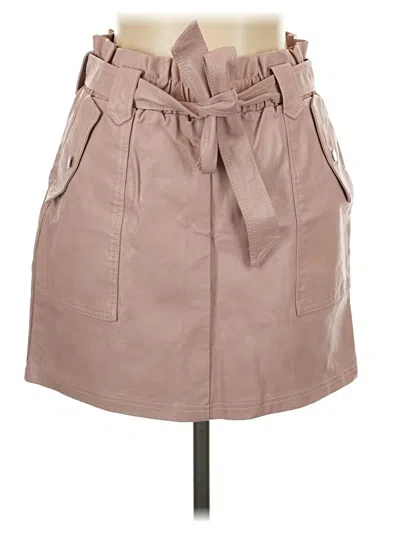 Iris Faux Leather Skirt In Nude