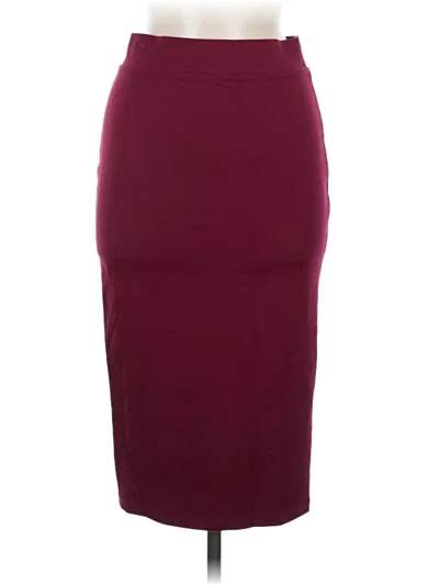 Pre-owned Iris Formal Skirt In Burgundy