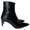 Iris & Ink Iris And Ink Blythe Kitten Heel Boots In Black Leather In Black