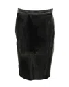 Iris & Ink Pencil Skirt In Black Leather In Black