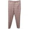 Iris & Ink Plaid Print Straight-leg Trousers In Red Polyester In Brown