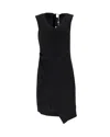 Iris & Ink Sleeveless Sheath Dress In Black Polyester In Black