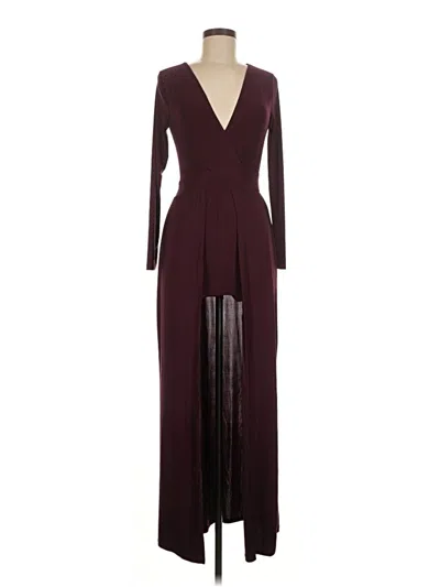 Pre-owned Iris Jumpsuit In Burgundy