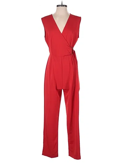Pre-owned Iris Jumpsuit In Red