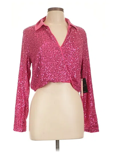 Pre-owned Iris Long Sleeve Blouse In Pink