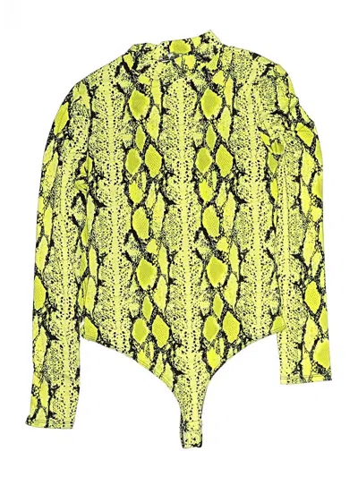 Pre-owned Iris Long Sleeve Blouse In Yellow