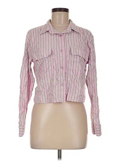 Pre-owned Iris Long Sleeve Button Down Shirt In Pink