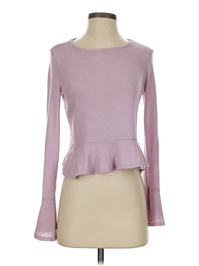 Pre-owned Iris Long Sleeve Top Pink Boatneck Tops