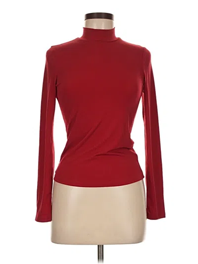 Pre-owned Iris Long Sleeve Turtleneck In Red
