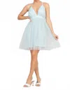 Iris Pixie Dress In Mint Sage In Blue