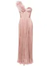 Iris Serban Angelina One-shoulder Gown In Pink