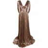 Iris Serban Lara Pleated Silk Dress In Gold/metallic
