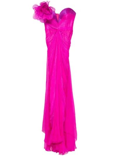 Iris Serban Flore Gown In Pink