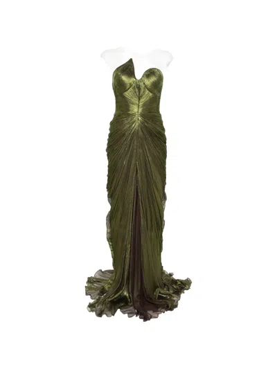 Iris Serban Leave Maxi Dress In Green