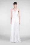 Iris Serban Letita Dress Woman In Silver Silk