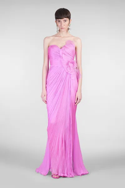 Iris Serban Lia Dress Woman In Rose-pink Silk