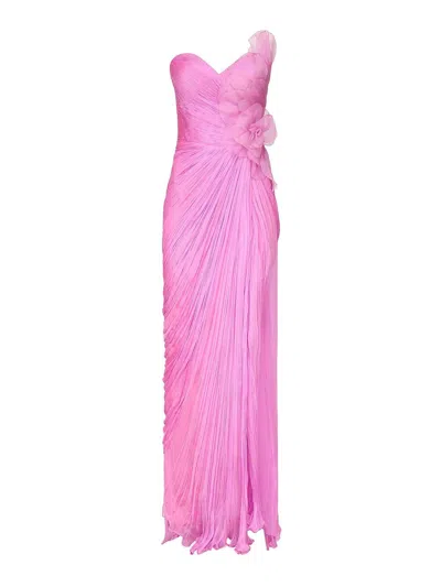 Iris Serban Lia Silk Dress In Pink