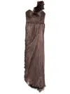 Iris Serban Miro Gown In Brown