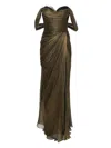 Iris Serban Natasha Maxi Dress In Brown