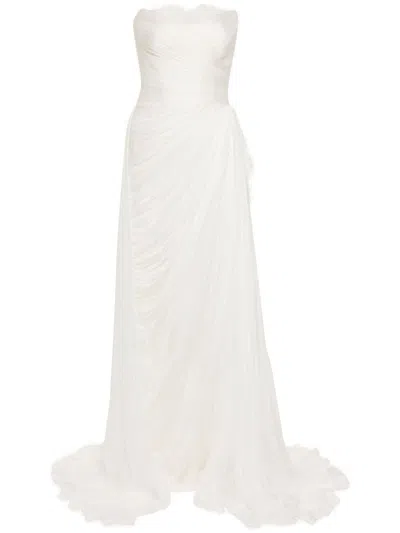 Iris Serban Shea Gown In White