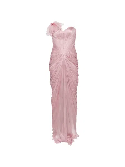 Iris Serban Suriel Ruched Maxi Dress In Pink
