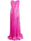 Iris Serban Vera Strapless Gown In Pink