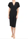 Iris Setlakwe Batwing Keyhole Detailed Midi Dress In Black In Black