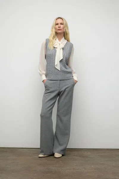 Iris Setlakwe Cable Sleeveless Knit Top In Grey In Gray