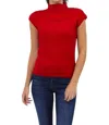 Iris Setlakwe Cheminee Rib Top In Cranberry In Red