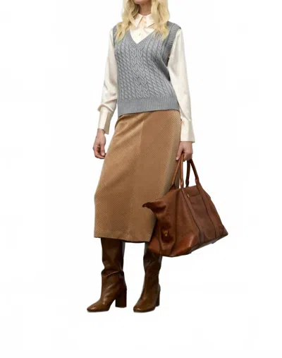 Iris Setlakwe Corduroy A-line Skirt In Camel In Brown