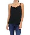 Iris Setlakwe Cowl Neck Cami Top In Black In Black