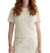 Iris Setlakwe Fancy Fleur T-shirt In Vanilla Floral In White