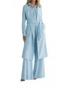 Iris Setlakwe Matte Jersey Trench Coat In Ice Blue In Gray