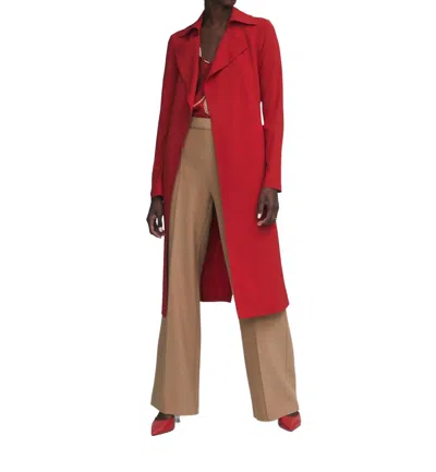 Iris Setlakwe Matte Jersey Trench Coat In Ruby In Pink