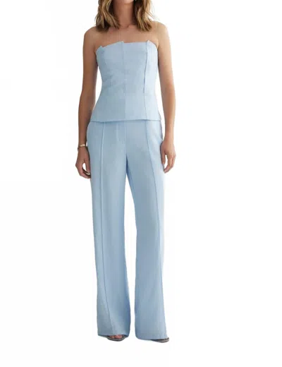 Iris Setlakwe Panel Bustier Off Shoulder Top In Ice Blue
