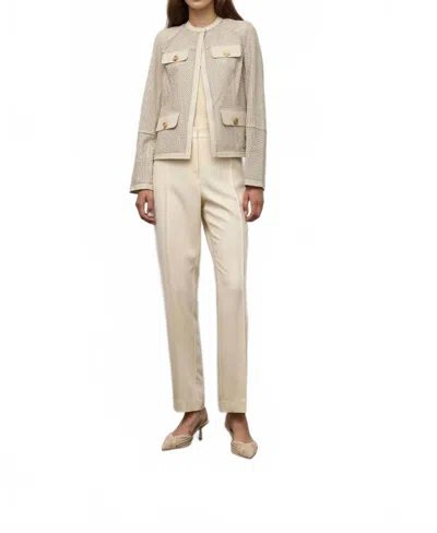 Iris Setlakwe Perforated Leather Jacket In Bone In Beige